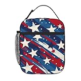 Wiederverwendbare Lunchtasche mit Retro-Flagge für Kinder, Jungen, Mädchen, Damen, Herren, Lunch-Tasche, isolierte Kühltasche für Reisen, Arbeit, Schule, Picknick