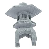 Abaodam Steinlaternen-Ornamente Miniature miniaturfiguren zengarten gartenteppich gartenloege Bonsai-Statue Pavillon Pagodenfiguren Simulationspagodenmodell Miniatur-Pagodenmodell