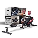 SportPlus Rudergerät für zuhause klappbar - extra leises Magnetbremssystem, Heimtrainer Rudergerät klappbar - Indoor Rudermaschine Fitness - Home Gym Fitness - Rudergerät bis 150kg