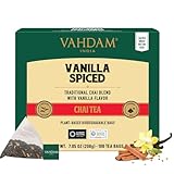 VAHDAM, Vanille Gewürzt Masala Chai (100 Teebeutel) Masala Chai Tee | Köstliche Vanille Tee Mischung Gewürzter Chai Teebeutel | Chai Latte