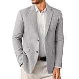 Elainone Sakko Herren Sportlich Modern Blazer Jackett zu Jeans Regular Fit Leicht Sakkos für Herren Mistygrau M