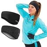 Sport Stirnband für Damen und Herren - Winter Ohrenwärmer Stirnbänder Ohrenschützer Warm Headband for Jogging, Laufen, Wandern, Fahrrad und Motorrad Fahren 2 Stück Farbe 2