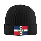 Strickmütze Dominikanische Republik Druck Warme Strickmütze Hip-Hop-Mütze Herbstwinter Outdoor-Beanies Hut für Unisex Erwachsene Unisex Erwachsenen-Bonnet-Mütze Sportgeschenk Sportgeschenk