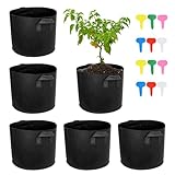 KBIBCK 6 Stücke Pflanzsack, 3 Gallonen Pflanztasche, 12L Pflanzbeutel mit Griffe, Wiederverwendbar Pflanze Wachsende Tasche, Kartoffel Pflanzsack für Tomaten, Kartoffeln, Gemüse, Blumen, Balkon