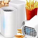 Retoo Pommesschneider und Kartoffelschneider für Spülmaschinenfest von Edelstahl, Platzsparender Schneider für Pommes, Chips und Kartoffel, Frittenschneider für Süßkartoffel, Gemüseschneider, Weiß
