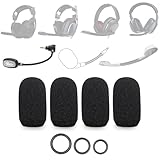 Voarmaks 4er-Pack Mikrofon-Schaumstoff-Abdeckungen, kompatibel mit Astro A10, A30, A40 TR Xbox, A50 Gen 4, VZR Model One, Epos H3PRO Hybrid Gaming Headset, blaues Icepop-Mikrofon + 12 O-Ringe in 3