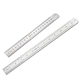 SYJINHUASY Metall-Lineal-Set, 20 x 30 cm, Stahllineal, bruchsicher, 20 x 30 cm Messlineal, für Studenten, Schule, Büro, Lehrlineal