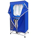 Tragbarer Wäschetrockner, Elektrischer Wärmepumpentrockner mit 1-4 Stunden Timer, Fernbedienung, 3-Stufiger Einstellung, Heißlufttrockner mit Rädern für Wohnungen und Apartments