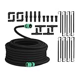 Hillvert HT-COSTIGAN-30X12S01 Tropfschlauch 30 m Drip Line 240 l/h Perlschlauch Gartenbewässerung Soaker Hose Set