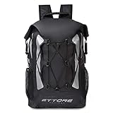 Ettore Fahrradrucksack 100% wasserdichter Rucksack 30L – Schwarz - Eclipse