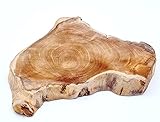 Holzbrett Teakholz Natur rustikal Dekobrett Baumscheibe 15-20 cm Untersetzter