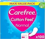 Carefree Cotton Feel Normal Ohne Duft 100 Stk., Slipeinlage ohne Duft und 100 Prozent atmungsaktiv, mit optimaler Passform und ein sicheres Tragegefühl