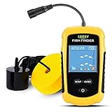 LUCKY Kajak Tragbares Fisch Tiefenmesser Wasser Handlich Fisch Finder Sonar Gießbar Kajak Boote Fischfinder Geber Angeln LCD Display FFC1108