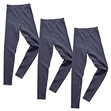 HERMKO 2720 3er Pack Kinder Legging aus Bio-Baumwolle, Farbe:marine, Größe:116