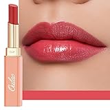 Oulac 2 in1 Lippenstift und Lip Balm, Saftiger und Glänzender Lippenpflege Lippenstift,Geschmeidige und Hydratisierte Lippen, Glänzendes Finish für trockene, rissige und spröde Lippen, Vegan (01)