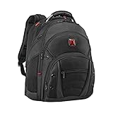 WENGER Synergy Ballistic Laptop-Rucksack mit Tabletfach, Notebook bis 16 Zoll, Tablet bis 10 Zoll, 30 l, Damen Herren, Büro Business-Reisen Uni, Schwarz, 605074