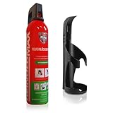 XENOTEC Premium Feuerlöschspray - Spezielles Löschspray für Lithium Batterien & Akkus sowie Brandklassen A & F - 1x 750ml - 1 Wandhalter - Stopfire - Autofeuerlöscher - REINOLDMX - Wiederverwendbar