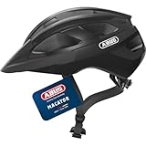 ABUS Rennradhelm Macator - sportiver Fahrradhelm für Einsteiger - auch für Zopfträger/-innen - für Damen und Herren - Schwarz Glänzend, Größe L​