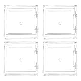 OSALADI Leere Lidschattenpfannen 4 Stück Kleine Transparente Kosmetikpfannen aus Robustem Kunststoff Reisefreundliche Make Up Nachfüllbehälter für Lippenbalsam und Rouge