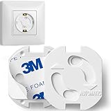 Adlersfeld® 20x Steckdosen Kindersicherung - Steckdosensicherung mit Drehmechanik - Zuverlässiger Schutz vor Stromschlägen im Haushalt für Babys & Kleinkinder - Steckdosenschutz Kindersicherung - Weiß