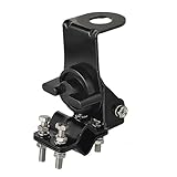 Vjsujehgy 1 STK. Fahrzeug CB Mobilfunkantenne Spiegelhalterung Stoßdachträger Schwarze Metall-Polhalterung Zur Befestigung Von CB-Funk- und VHF-UHF-Antennen An Autos und LKWs