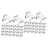 BCOATH 100 Stk weihnachtsdeko christmas decorations kabelclip Weihnachtslichtclips im Freien Hängende Klemmleuchten weihnachtslicht haken Weihnachtslichtklammern für draußen Metall Silver