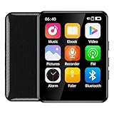 Zambuph MP3 Bluetooth Musik – 2,4 Zoll Touchscreen, Klang, integrierte Funktionen, einfache Bedienung, ideal für Fitness, Reisen und Wandern, Schwarz, 8 GB