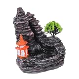 JECOMPRIS Backflow Weihrauchbrenner mit Wasserfalldesign Künstlerischer Censer für Home Office Dekoration Vielseitiger Weihrauchhalter für Räume