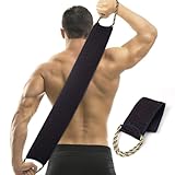 LOPHE Rückenschrubber, Peeling-Rückenschrubber für die Dusche, Doppelseitige Badebürste Rückenschrubber, Natürliche Dusche Körperbürste, Rücken Waschhilfe zum Entfernen Abgestorbener Haut(Dunkelblau)