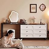 XUEBMA Französischer Retro-Schminktisch Mit Dreifarbigem Spiegel Und Schubladenaufteilung,Heller Luxus-Eichenarbeitsplatte Schlafzimmerdeko Im Promi-Stil(80cmx120cm)