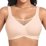 OXYIBRAS Modisch Mesh BH Damen Ohne Bügel Nahtloser BH Atmungsaktiv Bralette Damen Minimizer BHS T Shirt Schlaf BH Mit ZusäTzlicher BH-VerläNgerung BGL