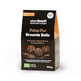 STARTKRAFT Brownie Balls Paleo - 150g Packung - Energy Balls ohne Zucker-Zusätze und mit Datteln - mit gekeimten Saaten und Superfoods - glutenfrei und laktosefrei - Pralinen