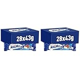 Milky Way Schokoriegel, Schokolade mit Milchcreme, 28 Doppelriegel im Karton (28 x 43g) (Packung mit 2)