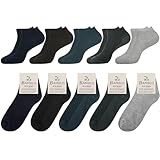 Belloxis 10 Paare Bambus Socken Herren 43-46 Sneaker Socken Bambussocken Bamboo Socks Anti Schweiß Socken Diabetikersocken Herren