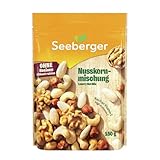Seeberger Nusskernmischung: Pure Nuss-Mischung aus knackigen Haselnusskernen, Mandeln, Walnüssen & Cashewkernen - intensives Nuss-Aroma - ungeröstet, glutenfrei (1 x 150 g)