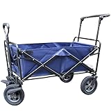 Einkaufswagen, tragbarer, zusammenklappbarer Campingwagen, Strandwagen, Gartenwagen, 4-Rad-Traktionswagen für Outdoor-Festivals, Einkäufe und Freizeitaktivitäten – einfach zu transportieren und zu la