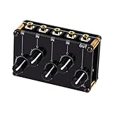 Toyvian 2 Stück 4 Rührgerät Audiomischer Soundkarte 4-Kanal-Line-Mixer Stereo-Audio-Mixer Mixer-Audio 4-Kanal-Mixer 4-Wege-Audiomischer Tragbarer Taschen-Audio-Mixer Mini Hub elektronisch