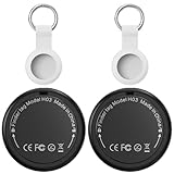 Air Tracker Tag 2er Pack - Smart GPS Tag Kompatibel mit Apple Wo ist? (iOS NUR) mit Schutzhülle, 100 dB Lautstärke, Wasserdichter Gegenstandssucher, Bluetooth-Schlüsselfinder für Gepäck, Koffer