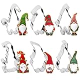 BOFUNX 6pcs Wichtel Ausstecher Weihnachten Zwerg Ausstechformen Edelstahl Zwerg Weihnachtsmann Keksausstecher zum Backen für Weihnachten Neujahr