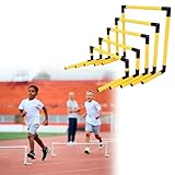 Sport-Trainingshürden, tragbare Trainingshürden, Set mit 5 verschiedenen Höhen, abnehmbare Geschwindigkeits- und Beweglichkeitshürden, Fußball-Trainingsausrüstung, Leichtathletik-Workout-Hürden