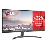 LG UltraWide™ 29WQ60A-B Ultra-Wide PC-Monitor 29 Zoll (63,2 cm) – IPS-Panel UWFHD Auflösung (2560 x 1080), 5 ms GtG 100 Hz, HDR 10, sRGB 99%, AMD FreeSync, neigbar, USB-C, integrierte Lautsprecher