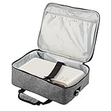 harupink Beamertasche,Oxford-Stoff Projektortasche mit Fester Gürtel 4 Tasche,Beamer Tasche für Laptop,Projektor Tasche Kompatibel mit BenQ,Epson,Viewsonic und Andere Kleine Beamer,36x10x28 cm