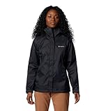 Columbia Damen Arcadia 2 Jacke, wasserdichte Regenjacke, Schwarz, XL