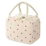 GOSHIES 9L Lunchtasche Kühltasche Lunch Tasche Lunchbox Tasche Wiederverwendbare Lunchbag Mini Kühltasche Lunchbox Tragbar für Erwachsene, Arbeit, Schule, Picknick, Strand Weiß
