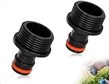 ZoeTekway 2 Stück Hahnverbinder,3/4 Zoll Aussengewinde Hahnstück,Kunststoff Schlauch Gewinde Verschraubung Adapter,verwendet für Zuhause,Büro,Schule,Garten(Schwarz)