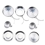 HEMOTON 1Satz Kochgeschirr Set für Outdoor Aktivitäten Teiliges Picknick Set mit Bratpfanne Großen Töpfen Tellern und Deckel Rostfrei