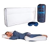 EWENIC Kniekissen für Seitenschläfer,Orthopädisches Beinkissen zum Schlafen auf dem Rücken, lindert Rückenschmerzen und Hüftschmerzen, hilft bei Ischias und in der Schwangerschaft, Baumwolle,100% weiß