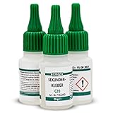 SILISTO Sekundenkleber 3x20g Transparent, Superkleber Dünnflüssig, Alleskleber - extrem starker Cyanacrylat Kleber - zum Kleben von Plastik, Kunststoff, Glas, Holz, Stein, Metall uvm.