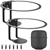 LiYiJiKeJi Wandhalterung für HomePod Halterung, Metall Wandhalterung für HomePod 2 Halterung, Lautsprecherhalterung Platzsparend, runde Smart Audio Ständerhalter Standfuß (Schwarz)