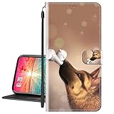 Hülle für Huawei P10 Handytasche Klappbares Magnetverschluss Lederhülle Flip Etui Standfunktion Hülle Huawei P10 Schutzhülle Leder Brieftasche(Wolf küssen) MEHRWEG